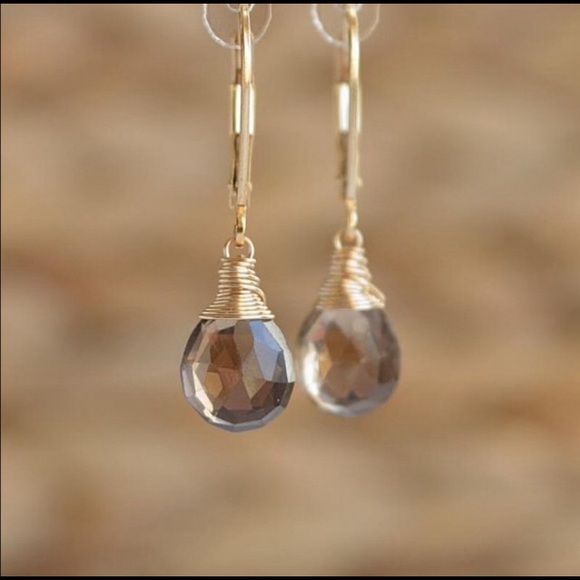 π π Smoky quartz earrings π - Picture 3 of 5